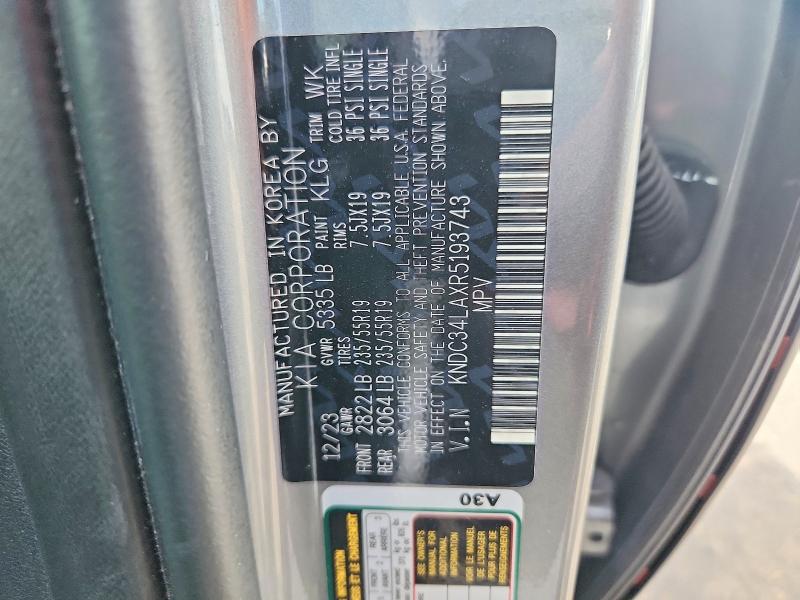 Aukcja sprzedaży 2024 Kia Ev6, vin: KNDC34LAXR5193743, numer aukcji: 69093296