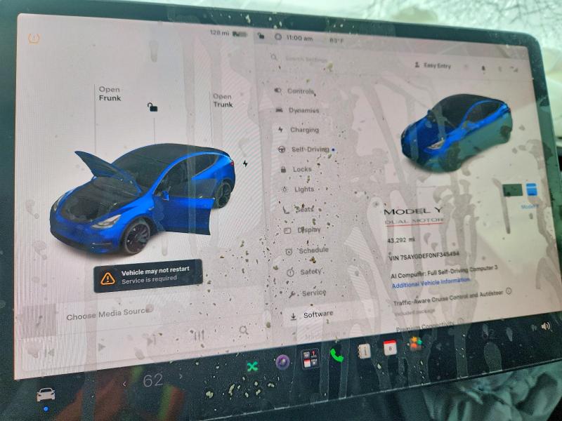 68063716 :رقم المزاد ، 7SAYGDEF0NF345494 vin ، 2022 Tesla Model Y مزاد بيع