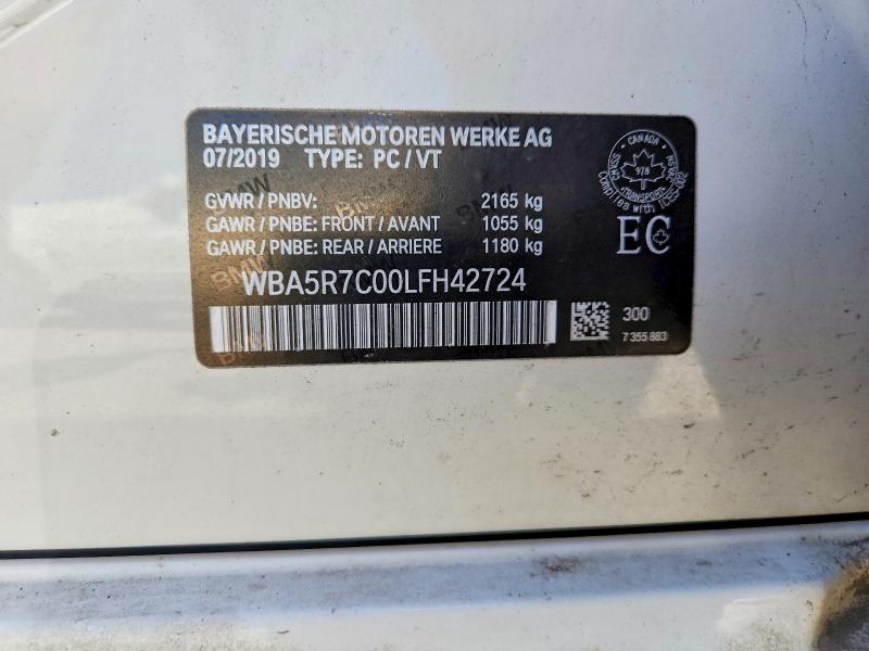 Aukcja sprzedaży 2020 Bmw 330xi, vin: WBA5R7C00LFH42724, numer aukcji: 68278236
