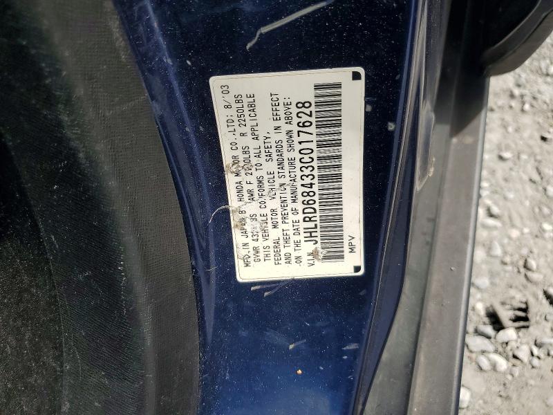 Aukcja sprzedaży 2003 Honda Cr-v, vin: JHLRD68433C017628, numer aukcji: 71024926