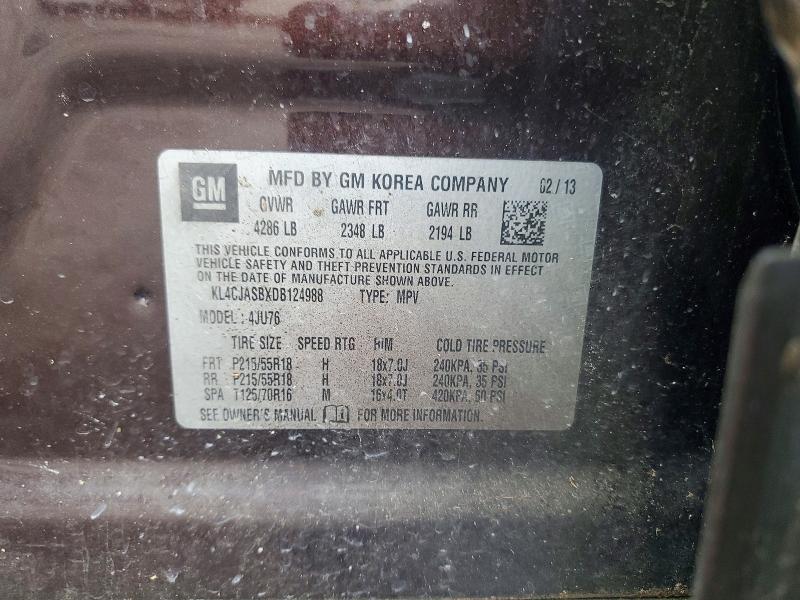 Продаж на аукціоні авто 2013 Buick Encore, vin: KL4CJASBXDB124988, номер лоту: 69648126