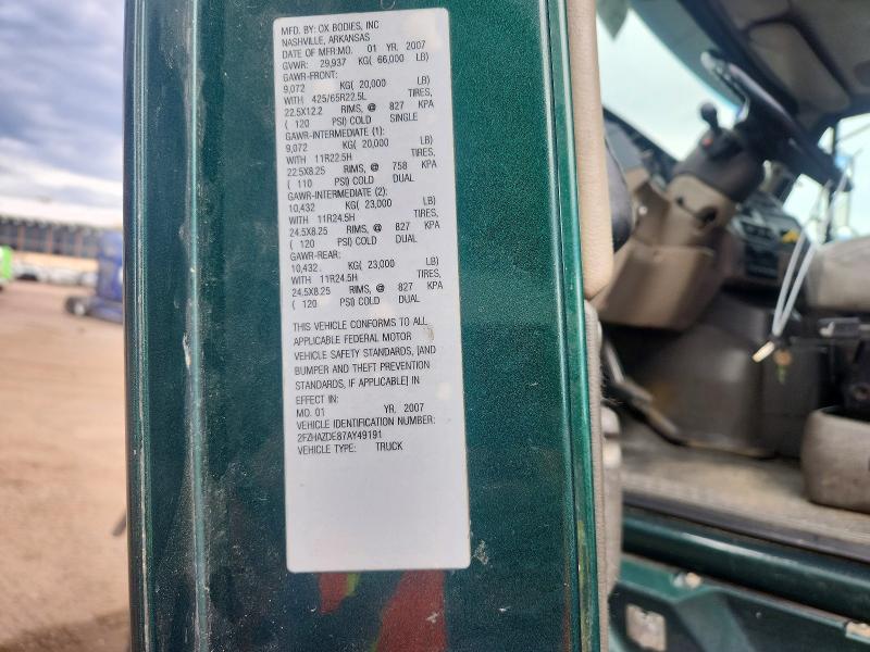 2007 Sterling Truck Lt მანქანა იყიდება აუქციონზე, vin: 2FZHAZDE87AY49191, აუქციონის ნომერი: 69011046