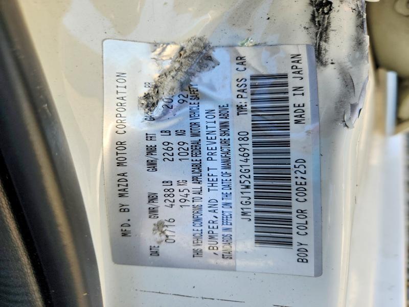 Aukcja sprzedaży 2016 Mazda 6, vin: JM1GJ1W52G1469180, numer aukcji: 70027696