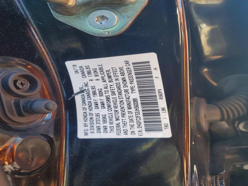 Продаж на аукціоні авто 2018 Honda Civic, vin: 2HGFC2F53JH560089, номер лоту: 70640396