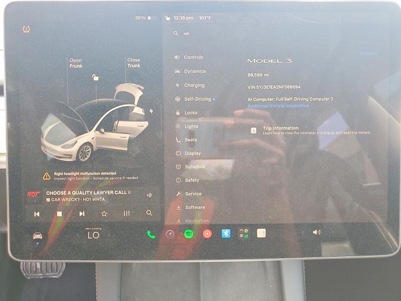 Продаж на аукціоні авто 2022 Tesla Model 3, vin: 5YJ3E1EA2NF368694, номер лоту: 67170936