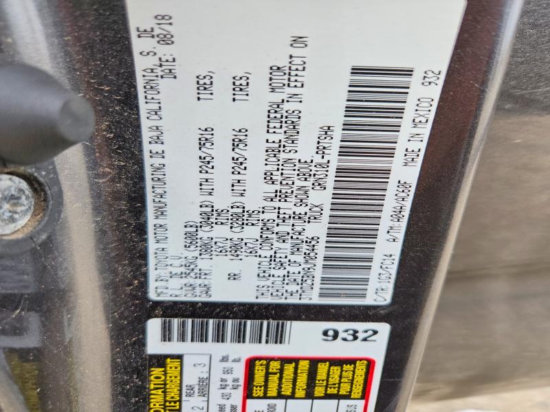 2018 Toyota Tacoma მანქანა იყიდება აუქციონზე, vin: 3TMDZ5BN9JM054456, აუქციონის ნომერი: 69185406