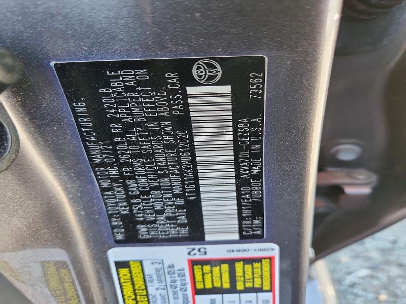 Aukcja sprzedaży 2021 Toyota Camry, vin: 4T1G11AK2MU612020, numer aukcji: 67849436