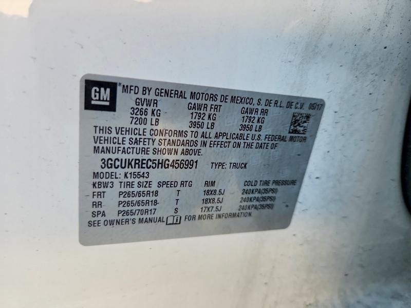 Продажа на аукционе авто 2017 Chevrolet Silverado, vin: 3GCUKREC5HG456991, номер лота: 68068466