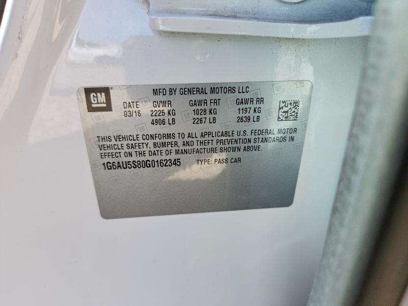 Aukcja sprzedaży 2016 Cadillac Cts, vin: 1G6AU5S80G0162345, numer aukcji: 68051236