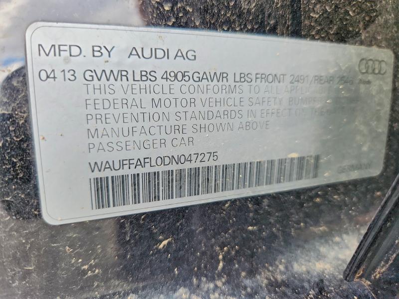 Aukcja sprzedaży 2013 Audi A4, vin: WAUFFAFL0DN047275, numer aukcji: 67539686