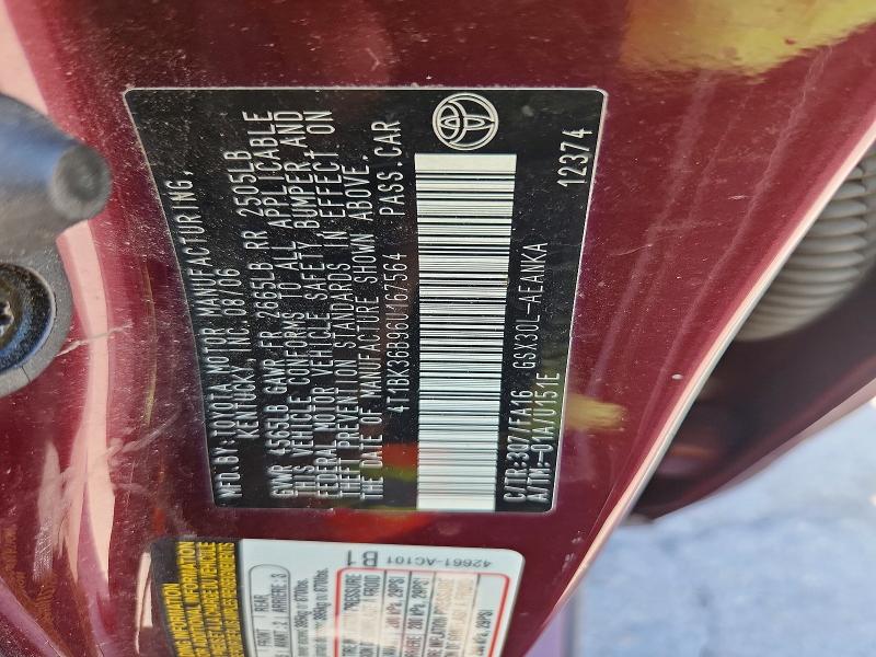 Aukcja sprzedaży 2006 Toyota Avalon, vin: 4T1BK36B96U167564, numer aukcji: 68996046
