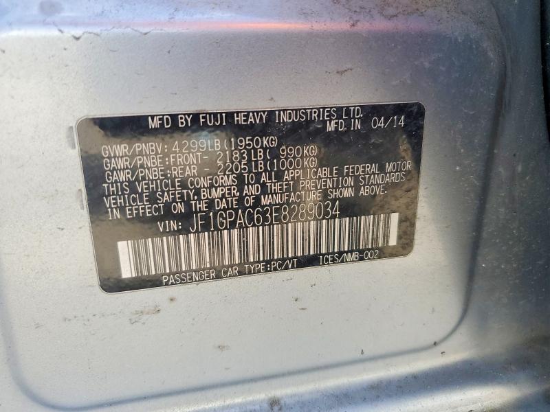 Продажа на аукционе авто 2014 Subaru Impreza, vin: JF1GPAC63E8289034, номер лота: 70698656