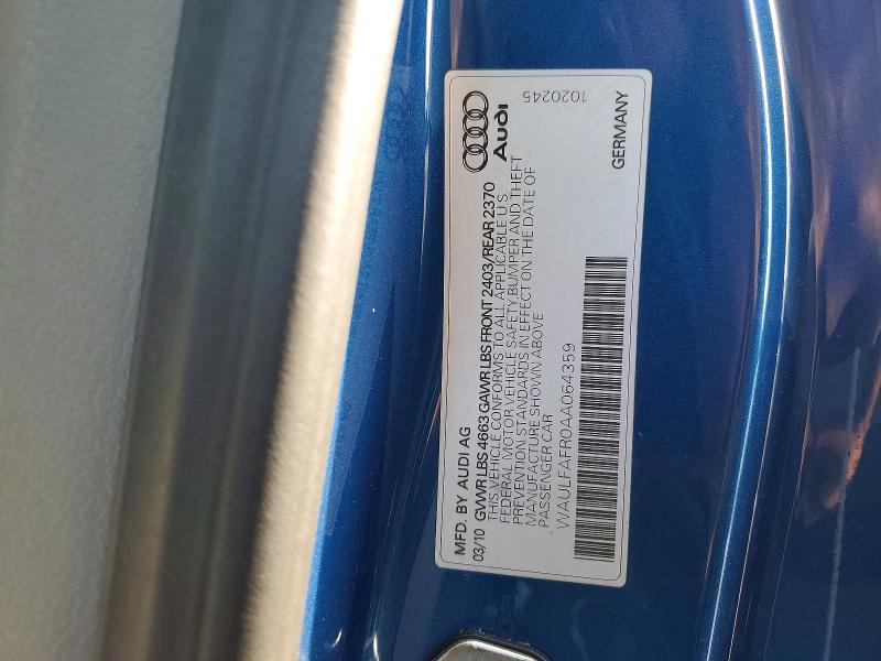 Продажа на аукционе авто 2010 Audi A5, vin: WAULFAFR0AA064359, номер лота: 67456956