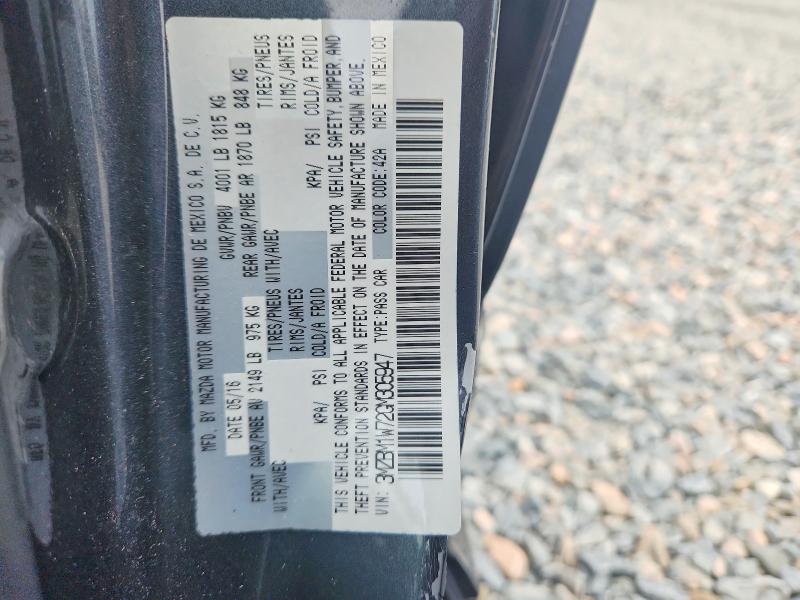 2016 Mazda 3 მანქანა იყიდება აუქციონზე, vin: 3MZBM1W72GM305947, აუქციონის ნომერი: 68271466