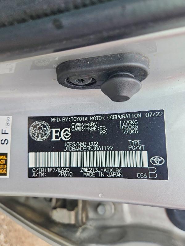 Продажа на аукционе авто 2022 Toyota Corolla, vin: JTDBAMDE5NJ061199, номер лота: 67355546