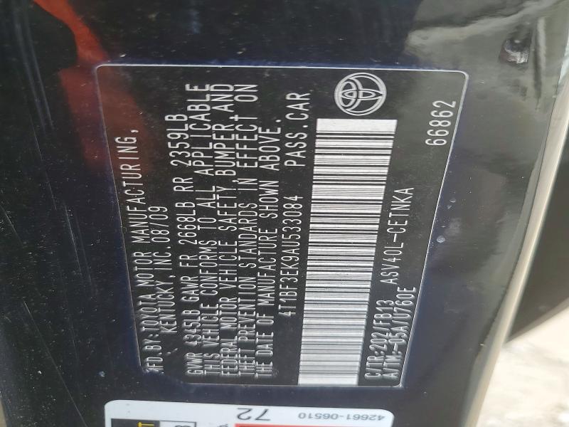 70277136 :رقم المزاد ، 4T1BF3EK9AU533084 vin ، 2010 Toyota Camry مزاد بيع