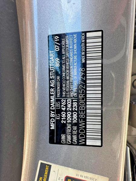 Продажа на аукционе авто 2020 Mercedes-benz C, vin: WDDWF8EB0LR527298, номер лота: 70370526