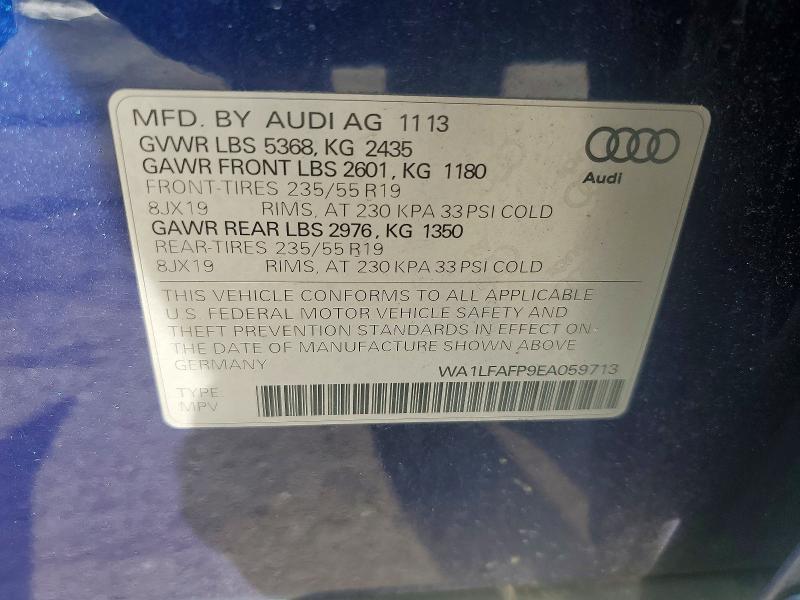 Aukcja sprzedaży 2014 Audi Q5, vin: WA1LFAFP9EA059713, numer aukcji: 68269766