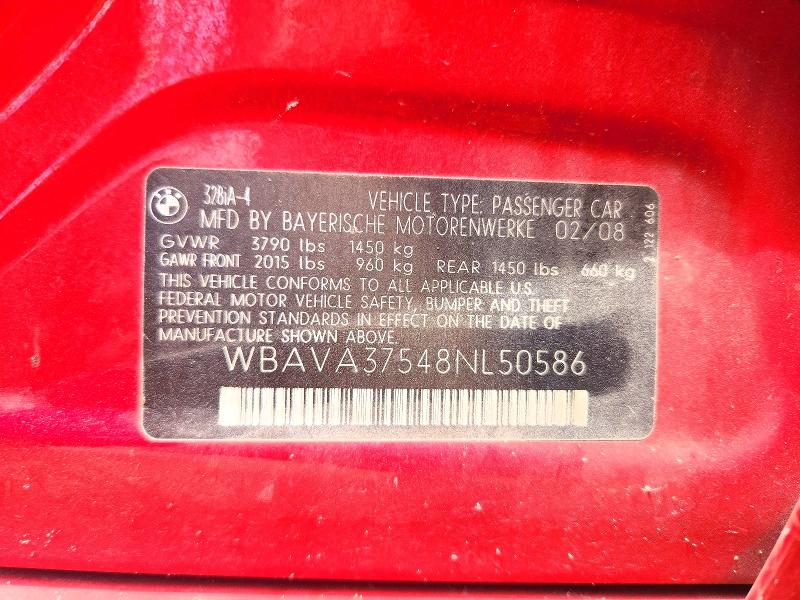 Aukcja sprzedaży 2008 Bmw 328, vin: WBAVA37548NL50586, numer aukcji: 67740276