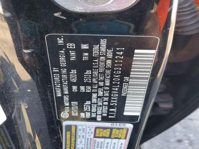 Auction sale of the 2019 Kia Optima, vin: 5XXGV4L20KG311241, lot number: 69434606
