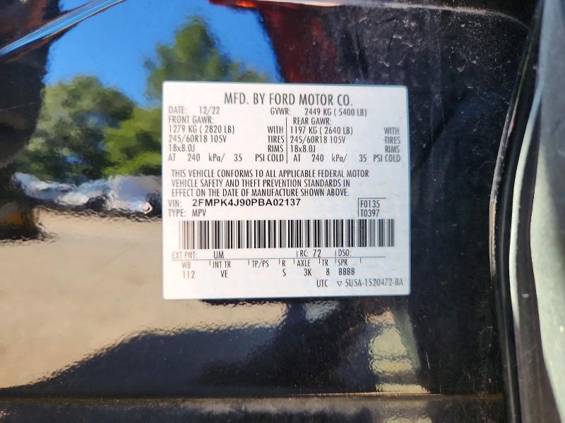 Aukcja sprzedaży 2023 Ford Edge, vin: 2FMPK4J90PBA02137, numer aukcji: 70330766
