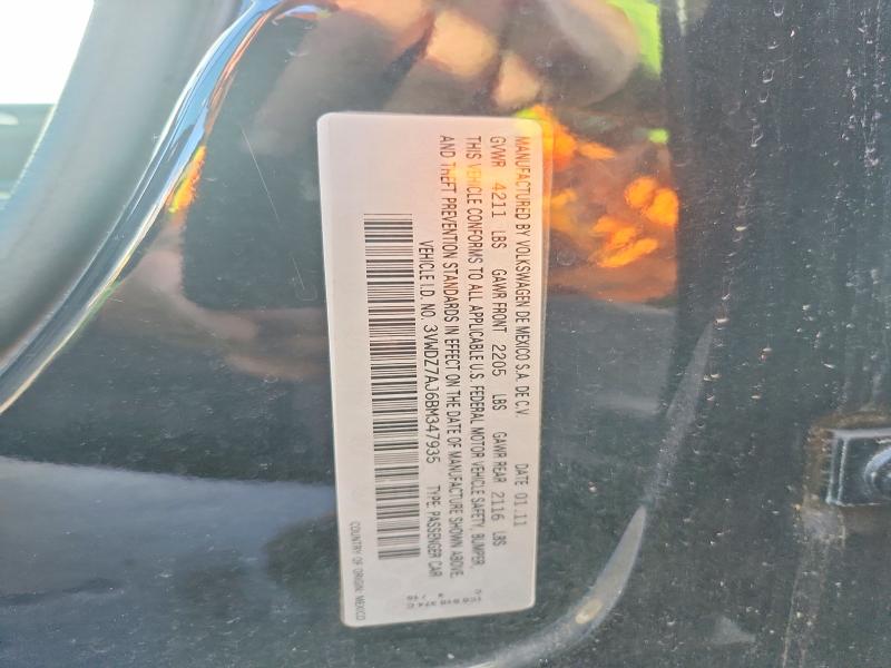 Продажа на аукционе авто 2011 Volkswagen Jetta, vin: 3VWDZ7AJ6BM347935, номер лота: 68259776