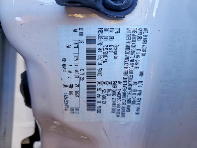 69731646 :رقم المزاد ، 1FADP5CU9GL101934 vin ، 2016 Ford C-max مزاد بيع