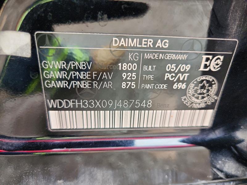 Auction sale of the 2009 Mercedes-benz B200, vin: WDDFH33X09J487548, lot number: 66420956