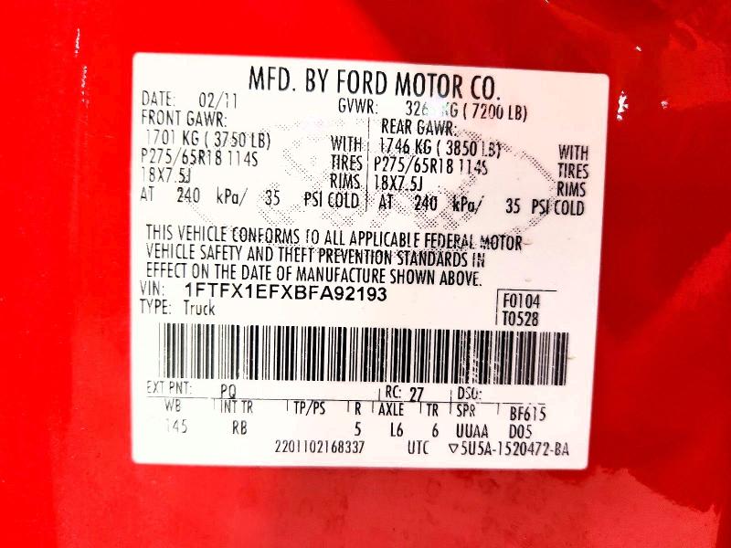 Продаж на аукціоні авто 2011 Ford F150, vin: 1FTFX1EFXBFA92193, номер лоту: 69878616