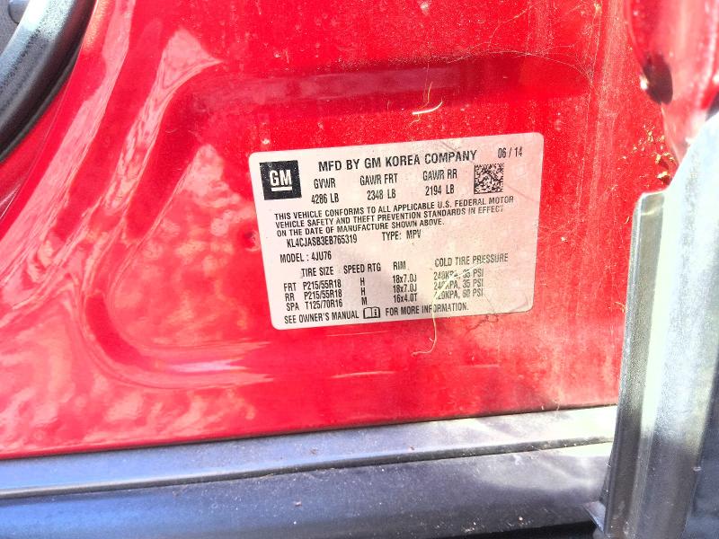 Продаж на аукціоні авто 2014 Buick Encore, vin: KL4CJASB3EB765319, номер лоту: 67601436