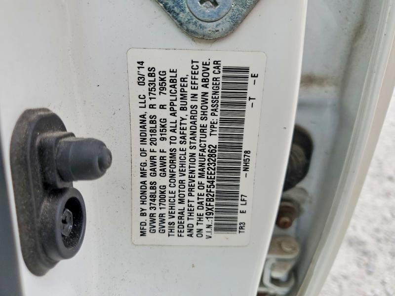 Aukcja sprzedaży 2014 Honda Civic, vin: 19XFB2F54EE232862, numer aukcji: 69124836