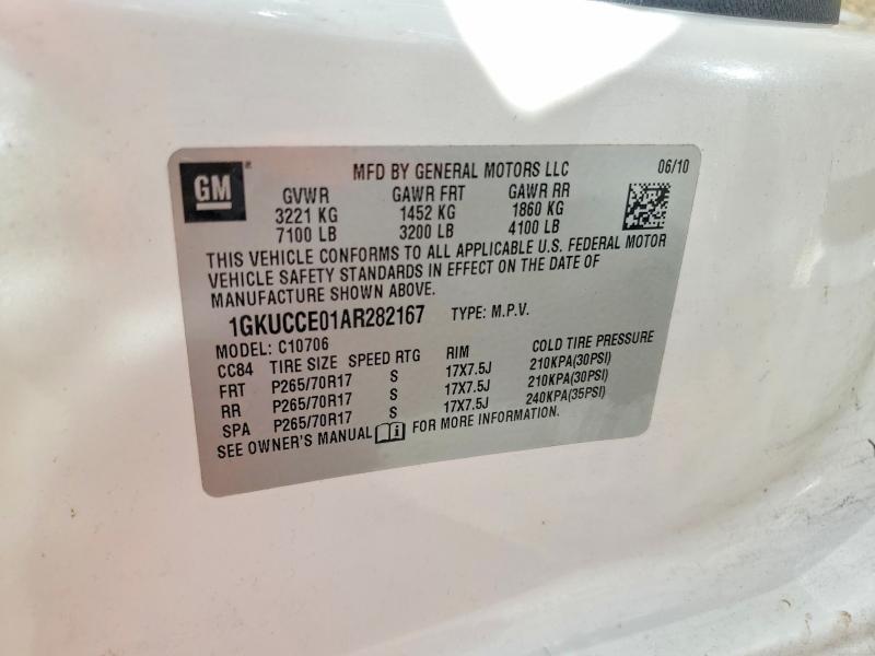 Aukcja sprzedaży 2010 Gmc Yukon, vin: 1GKUCCE01AR282167, numer aukcji: 66992076