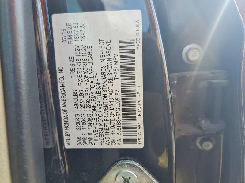 67930596 :رقم المزاد ، 5J8TB3H57GL005182 vin ، 2016 Acura Rdx مزاد بيع