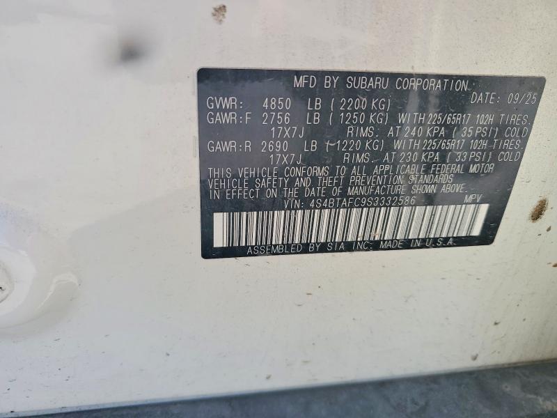 Продаж на аукціоні авто 2025 Subaru Outback, vin: 4S4BTAFC9S3332586, номер лоту: 68099266