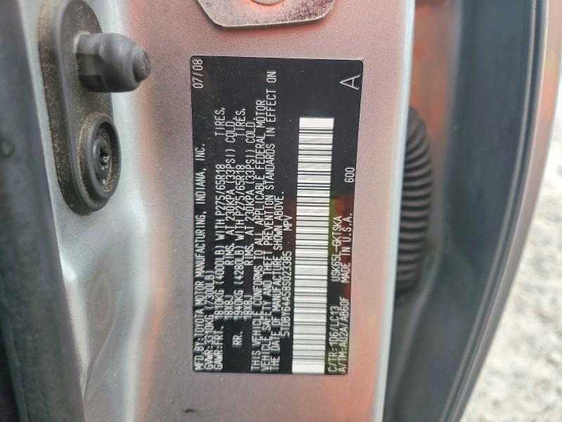 Aukcja sprzedaży 2008 Toyota Sequoia, vin: 5TDBY64A58S023385, numer aukcji: 69704586