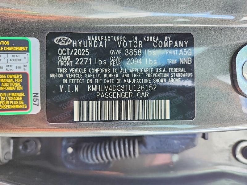 Продажа на аукционе авто 2026 Hyundai Elantra, vin: KMHLM4DG3TU126152, номер лота: 67439046