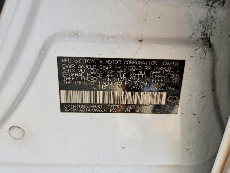 Продаж на аукціоні авто 2014 Lexus Is, vin: JTHBF1D28E5013578, номер лоту: 67602536