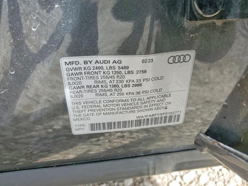 Aukcja sprzedaży 2023 Audi Q5, vin: WA1FABFYXP2102771, numer aukcji: 67532756