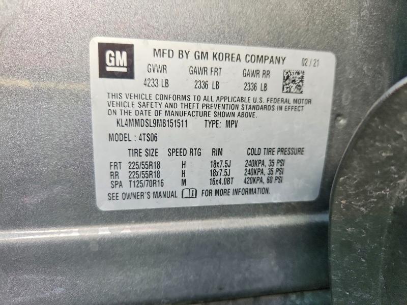 Aukcja sprzedaży 2021 Buick Encore Gx, vin: KL4MMDSL9MB151511, numer aukcji: 69304066