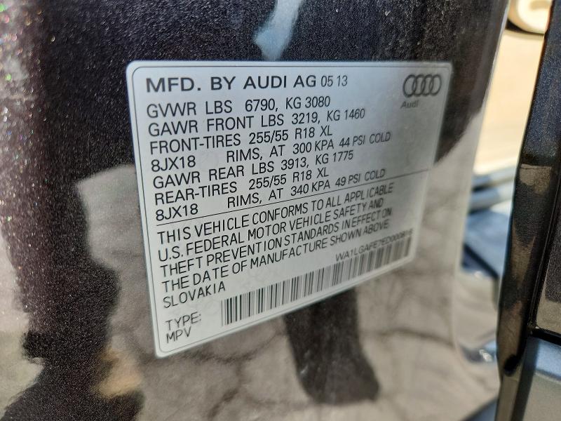 67897886 :رقم المزاد ، WA1LGAFE7ED000816 vin ، 2014 Audi Q7 مزاد بيع