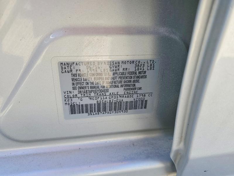 Aukcja sprzedaży 2016 Nissan Sentra, vin: 3N1AB7APXGY304930, numer aukcji: 69550366