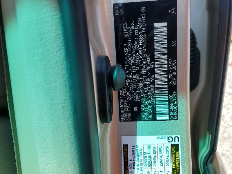 Aukcja sprzedaży 2008 Lexus Gx, vin: JTJBT20X380153926, numer aukcji: 67975576