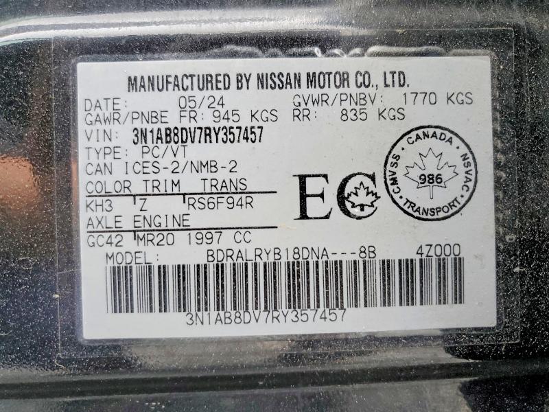 Aukcja sprzedaży 2024 Nissan Sentra, vin: 3N1AB8DV7RY357457, numer aukcji: 67067536