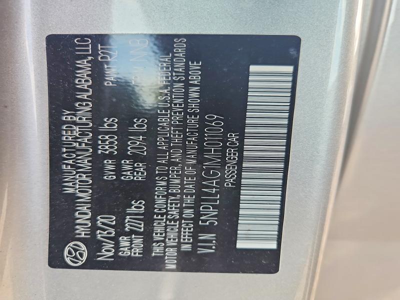 Aukcja sprzedaży 2021 Hyundai Elantra, vin: 5NPLL4AG1MH011069, numer aukcji: 69907076
