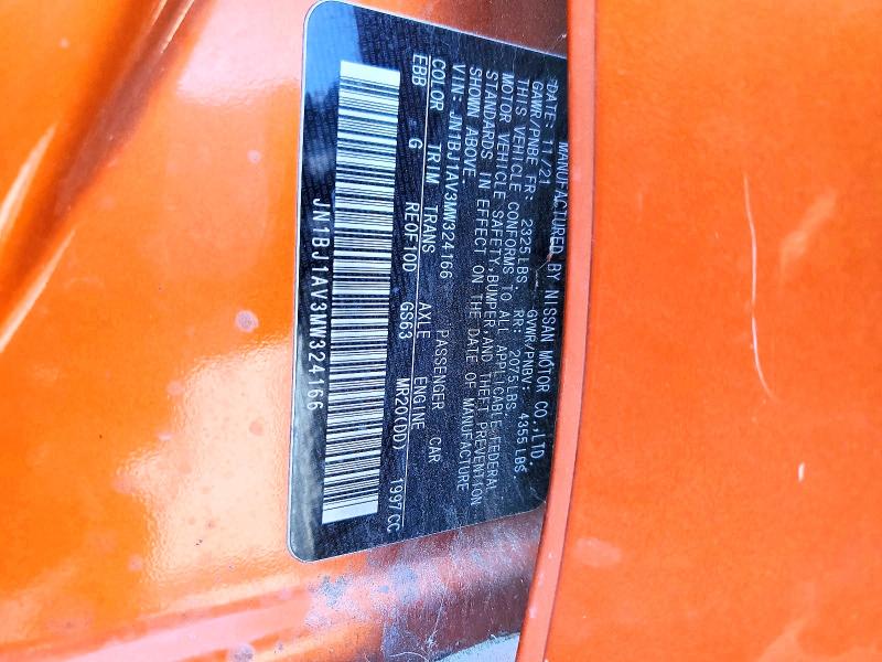 Aukcja sprzedaży 2021 Nissan Rogue Sport, vin: JN1BJ1AV3MW324166, numer aukcji: 69608876