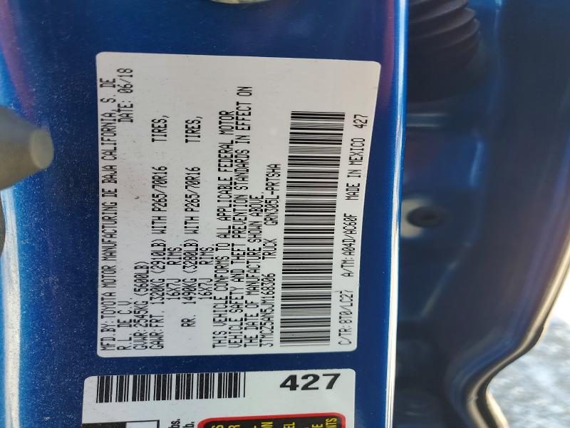 Aukcja sprzedaży 2018 Toyota Tacoma, vin: 3TMCZ5AN5JM168306, numer aukcji: 67739176