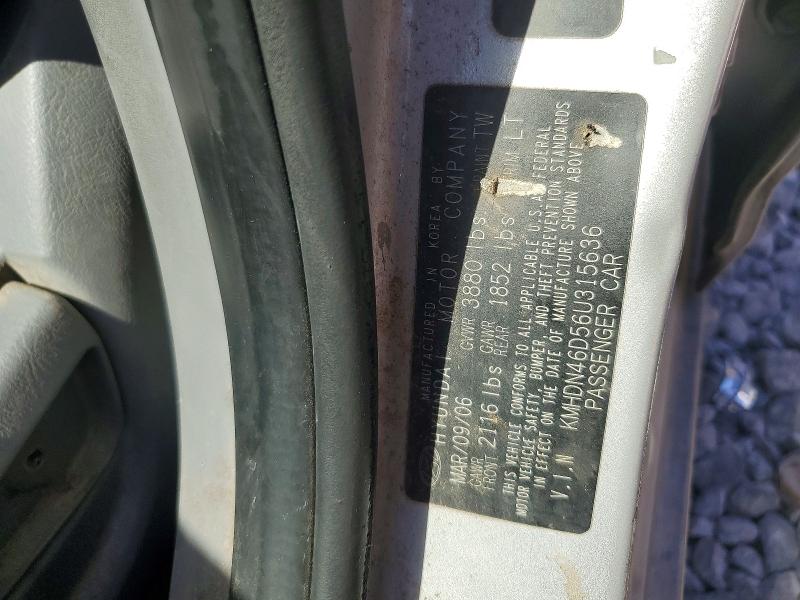 Aukcja sprzedaży 2006 Hyundai Elantra, vin: KMHDN46D56U315636, numer aukcji: 66876216