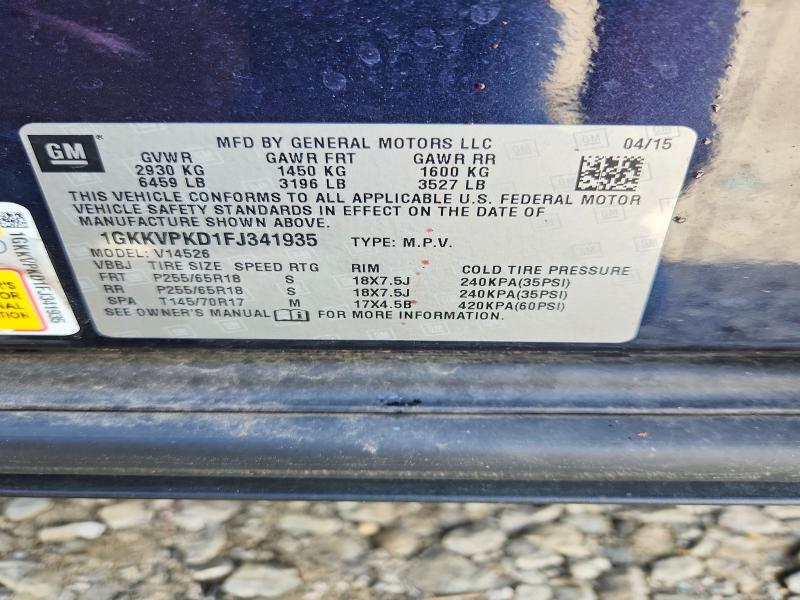 Продажа на аукционе авто 2015 Gmc Acadia, vin: 1GKKVPKD1FJ341935, номер лота: 68117336