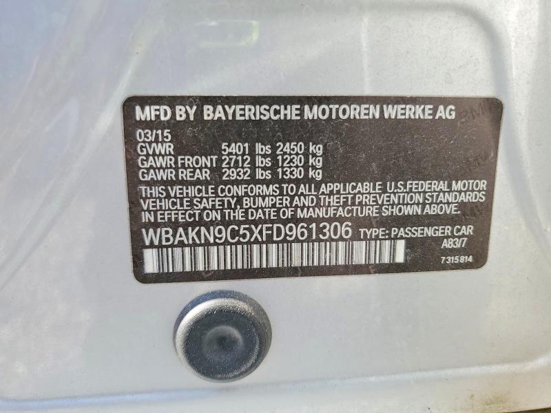 Aukcja sprzedaży 2015 Bmw 550, vin: WBAKN9C5XFD961306, numer aukcji: 67533026