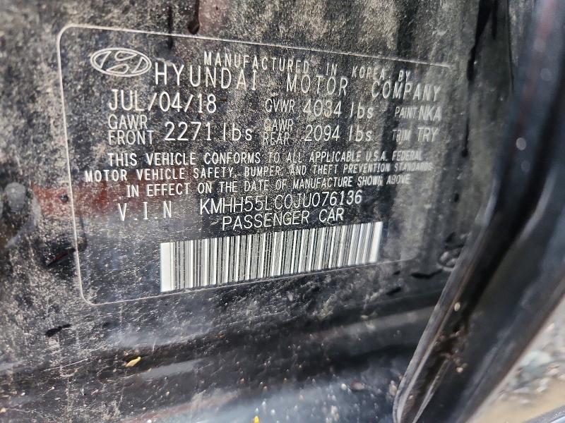2018 Hyundai Elantra Gt მანქანა იყიდება აუქციონზე, vin: KMHH55LC0JU076136, აუქციონის ნომერი: 69633626